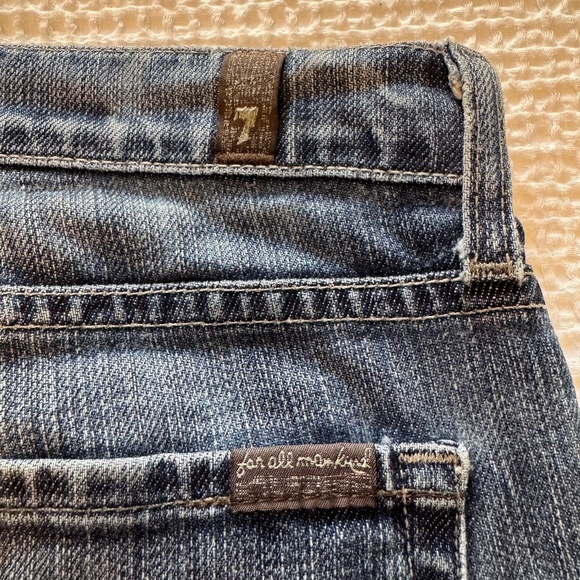 7 For all mankind women's jeans 29 mid rise straight leg Edie dark wash denim - Picture 9 of 10